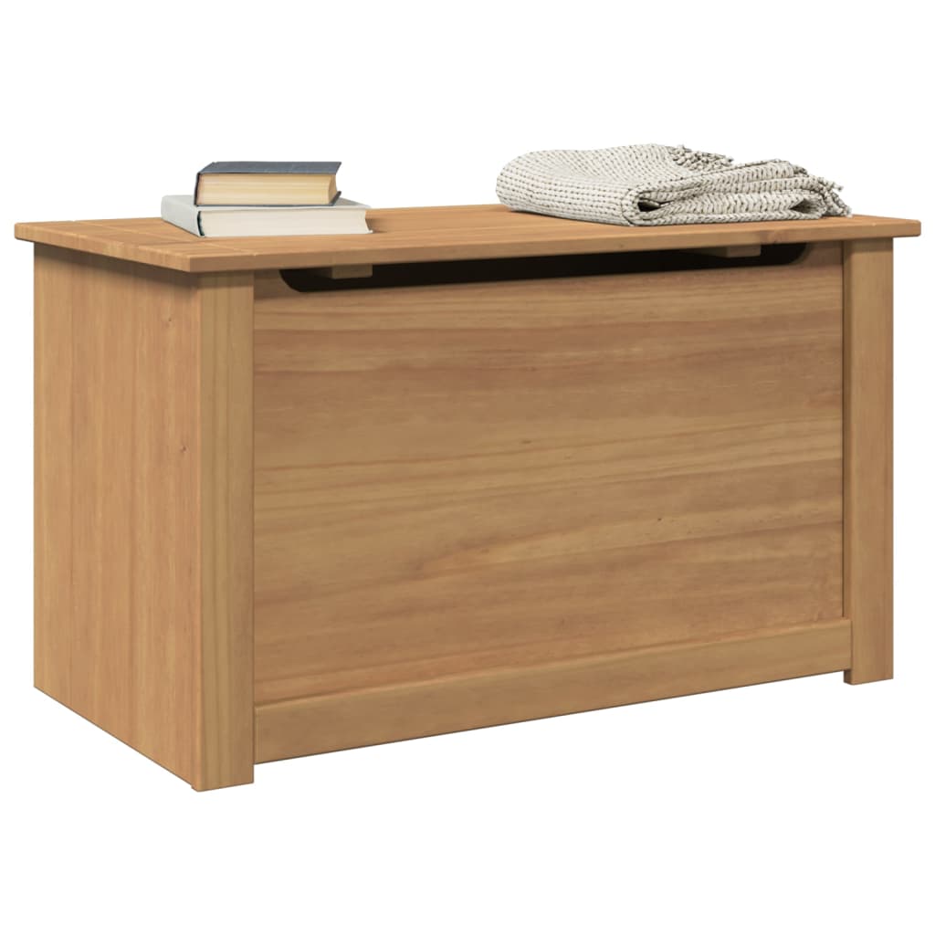 Cesta Con Coperchio Panama 79X42X46 Cm Legno Massello Di Pino