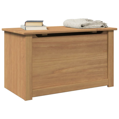 Cesta Con Coperchio Panama 79X42X46 Cm Legno Massello Di Pino