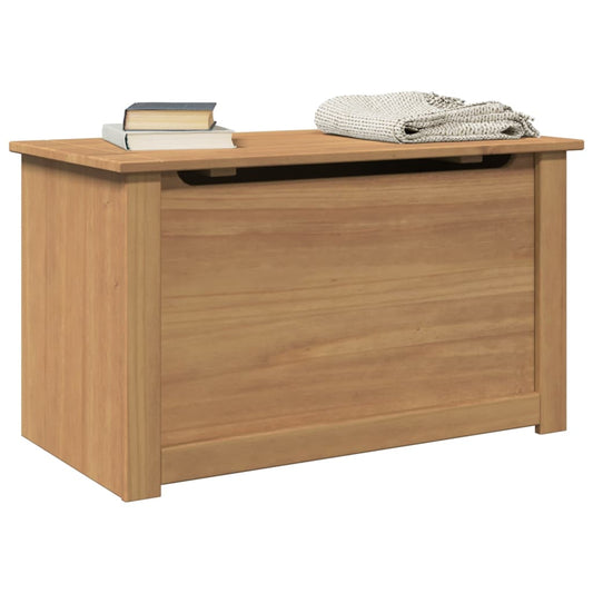 Cesta Con Coperchio Panama 79X42X46 Cm Legno Massello Di Pino