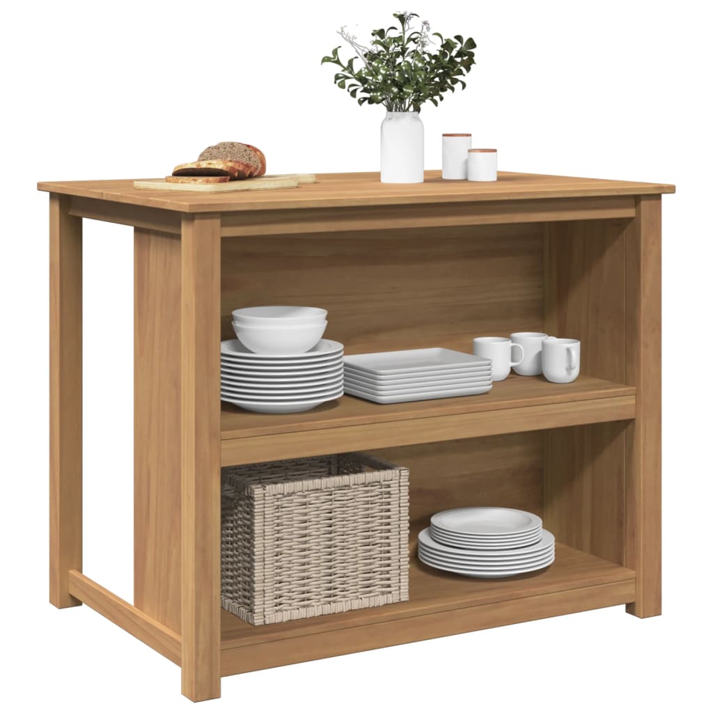 Isola Da Cucina Panama 112X77X90 Cm In Legno Massello Di Pino