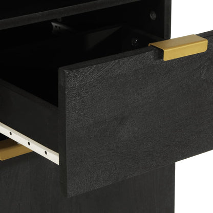 Set Mobili Da Bagno 3 Pz Nero In Legno Multistrato