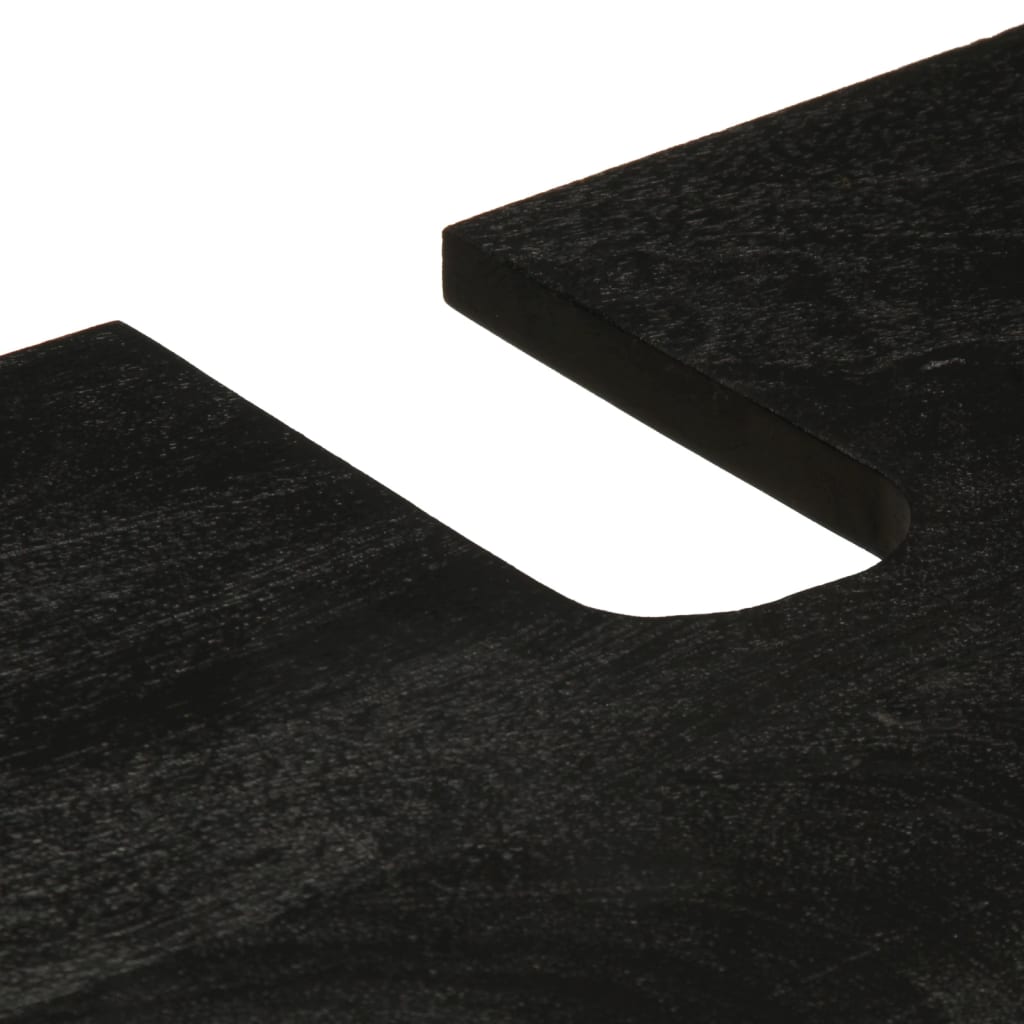 Set Mobili Da Bagno 3 Pz Nero In Legno Multistrato