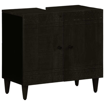 Set Mobili Da Bagno 3Pz In Legno Massello Di Mango