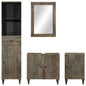 Set Mobili Da Bagno 4 Pz In Legno Massello Di Mango