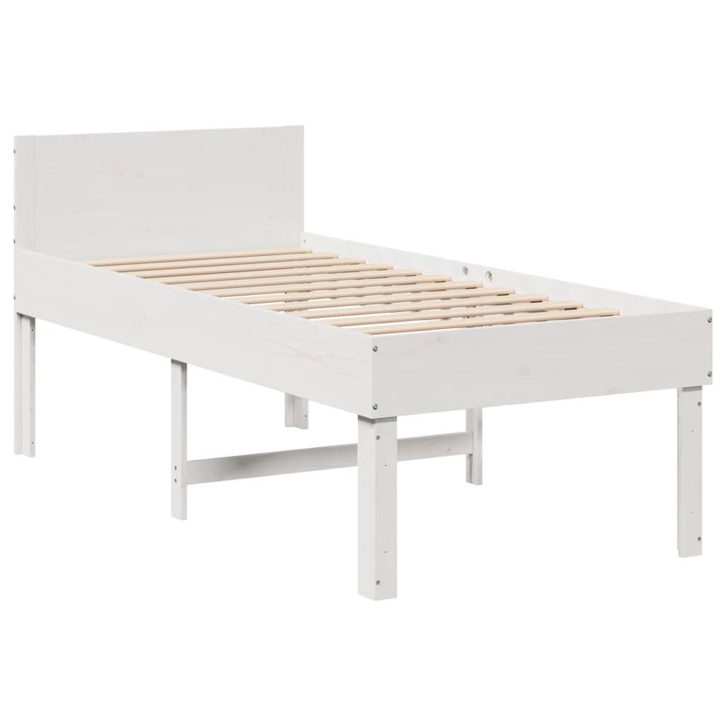 Letto Senza Materasso 75X190 In Legno Massello Di Pino