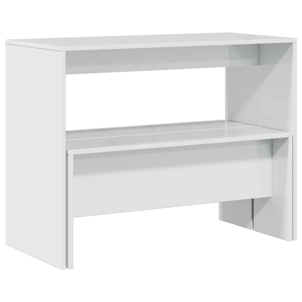 Set Tavolo Da Pranzo E Panche 3 Pz In Truciolato