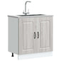 Pannello Lavastoviglie Kalmar 60 X 31 X 100 Cm Grigio Sonoma