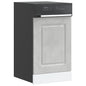 Pannello Lavastoviglie Kalmar 60 X 31 X 100 Cm Grigio Cemento