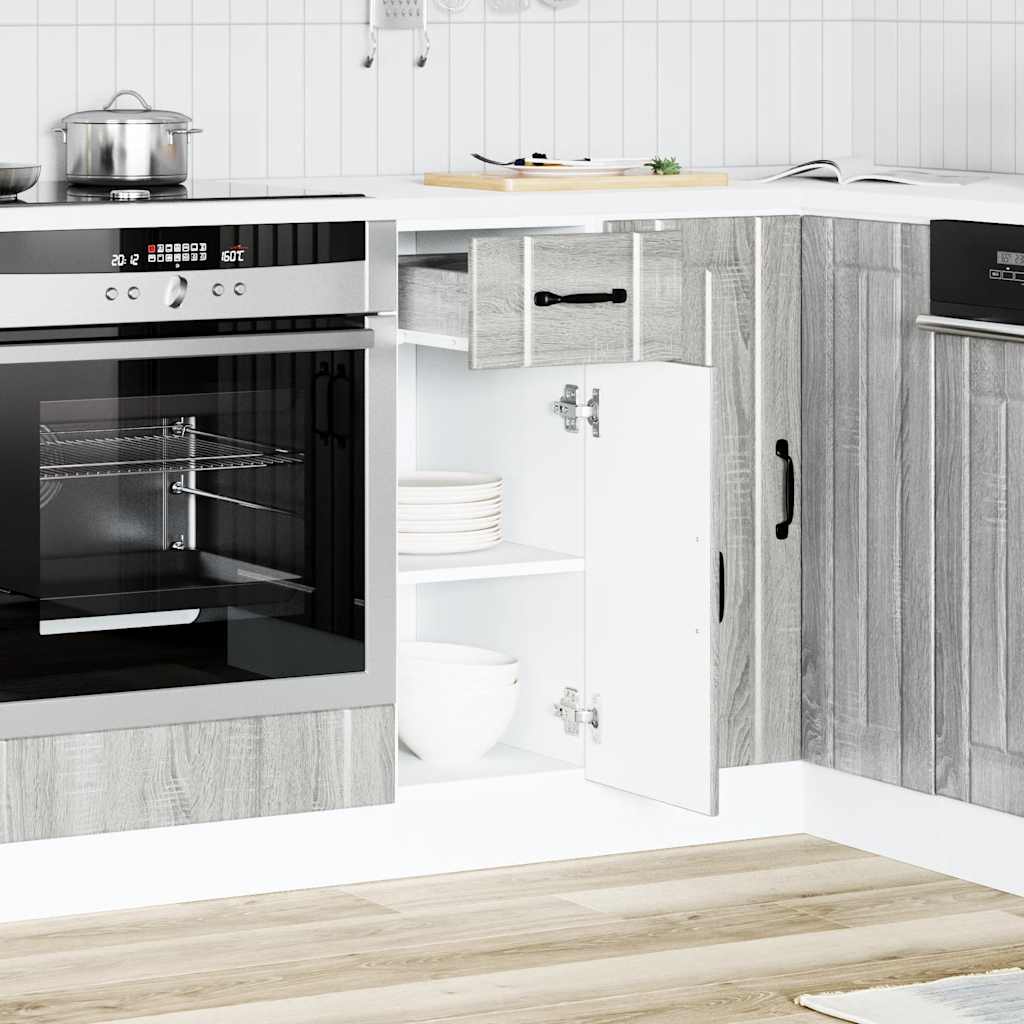 Base Da Cucina Lucca In Legno Multistrato Grigio Sonoma