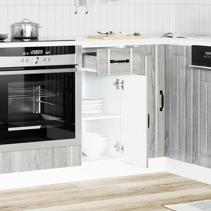 Base Da Cucina Lucca In Legno Multistrato Grigio Sonoma