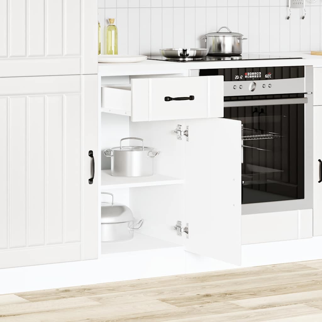 Mobile Base Ad Angolo Cucina Lucca In Legno Multistrato Bianco