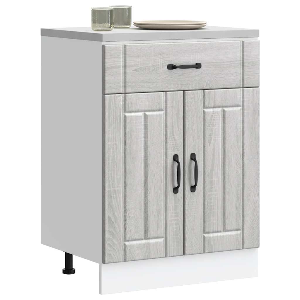 Base Da Cucina Lucca In Legno Multistrato Grigio Sonoma