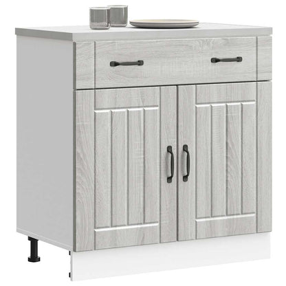 Base Da Cucina Lucca In Legno Multistrato Grigio Sonoma