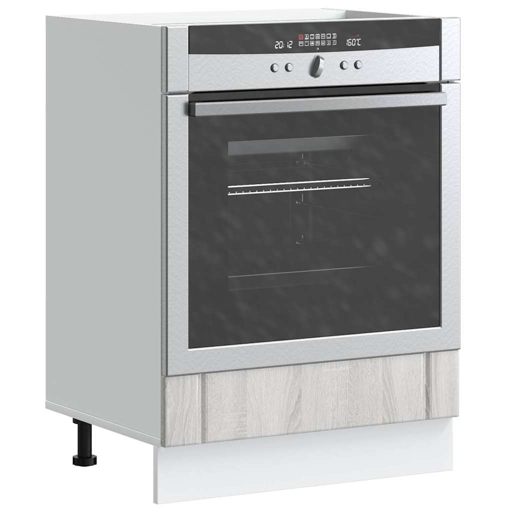 Base Da Cucina Lucca In Legno Multistrato Grigio Sonoma