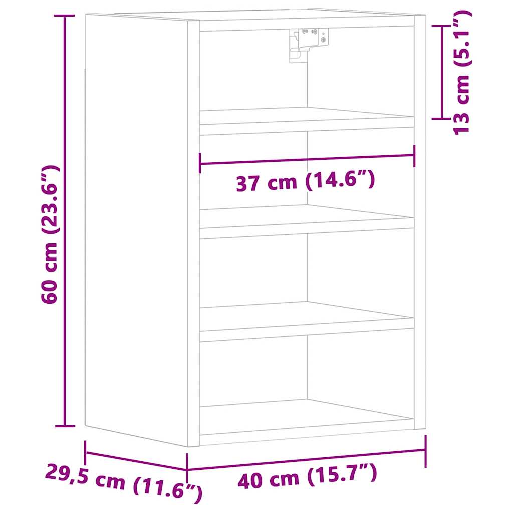 Mobile Pensile “Riga” 40X29,5X60 Cm Grigio Sonoma