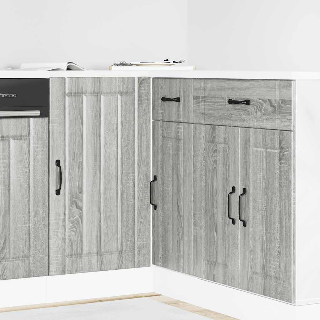 Base Da Cucina Lucca In Legno Multistrato Grigio Sonoma