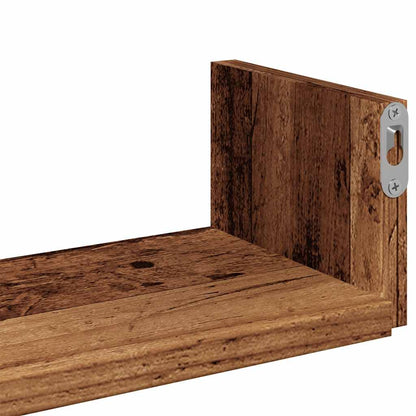 Mensole A Parete 3Pz In Legno Multistrato Legno Antico