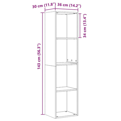 Libreria/Mobile Tv 36X30X143 Cm Legno Multistrato