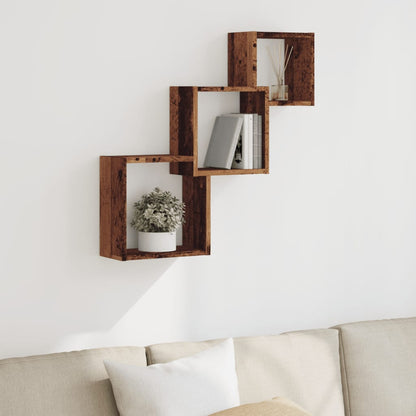 Mensole Cubo Parete 68X15X68 Cm Legno Multistrato
