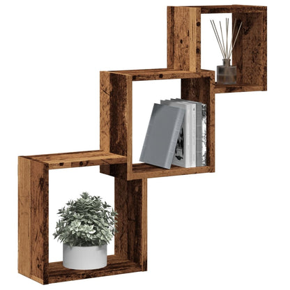 Mensole Cubo Parete 68X15X68 Cm Legno Multistrato