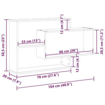 Scaffale A Parete 104X20X58,5 Cm In Truciolato
