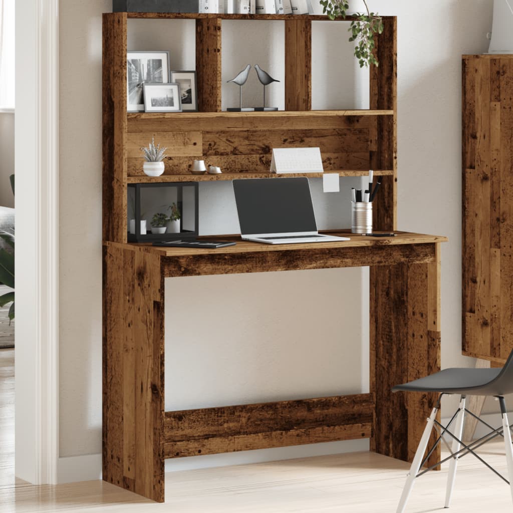 Scrivania Mensole 102X45X148 Cm Legno Multistrato