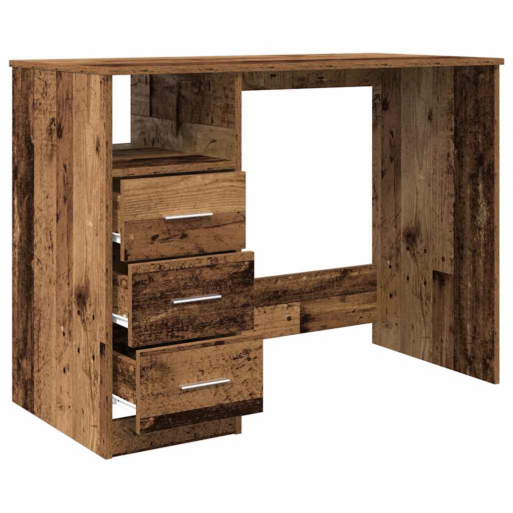 Scrivania 102X50X76 Cm In Legno Multistrato