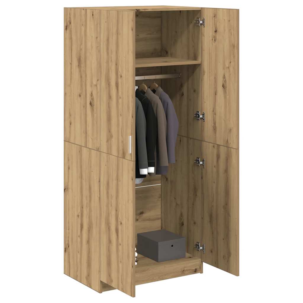 Armadio 80X52X180 Cm In Legno Multistrato