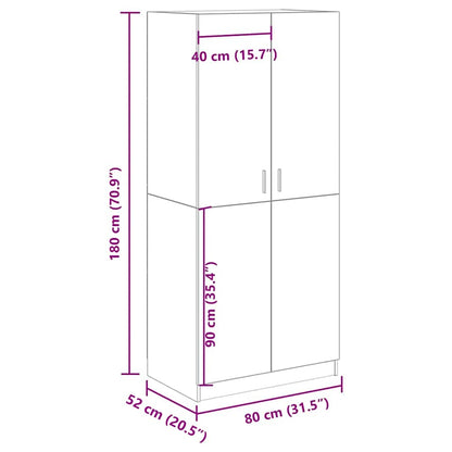Armadio 80X52X180 Cm In Legno Multistrato