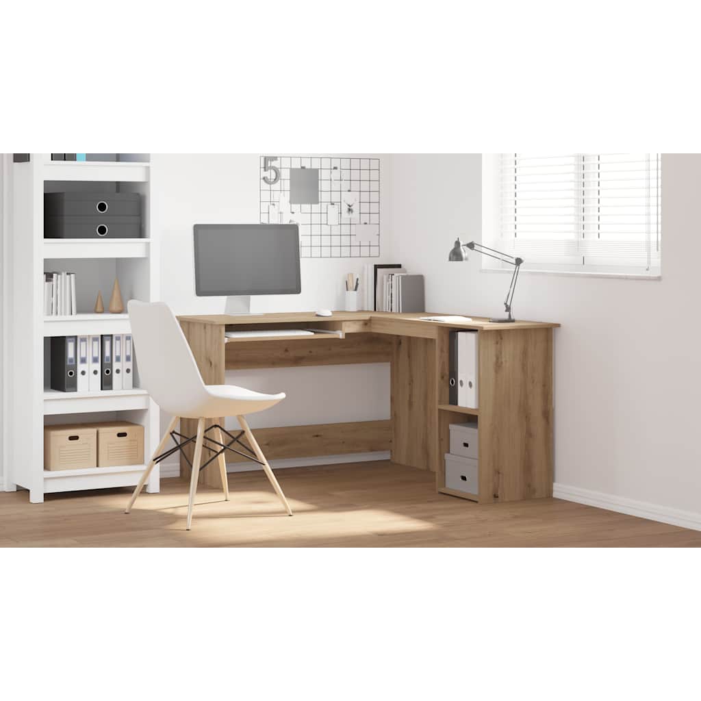 Scrivania Angolo Artigianale 120X140X75 Cm Legno Multistrato