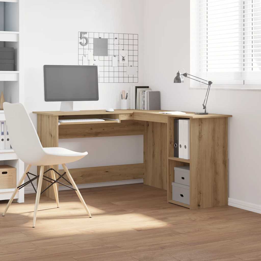 Scrivania Angolo Artigianale 120X140X75 Cm Legno Multistrato