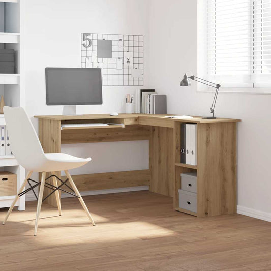 Scrivania Angolo Artigianale 120X140X75 Cm Legno Multistrato