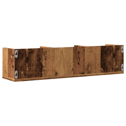 Scaffale Porta Cd A Parete Antico 75X18X18 Cm Legno Multistrato