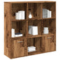 Libreria Nera 98X30X98 Cm In Legno Multistrato