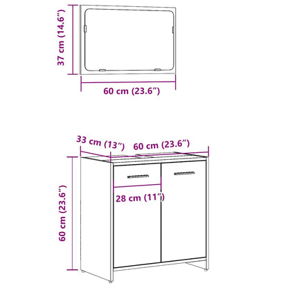 Mobile Da Bagno Con Specchio In Legno Multistrato