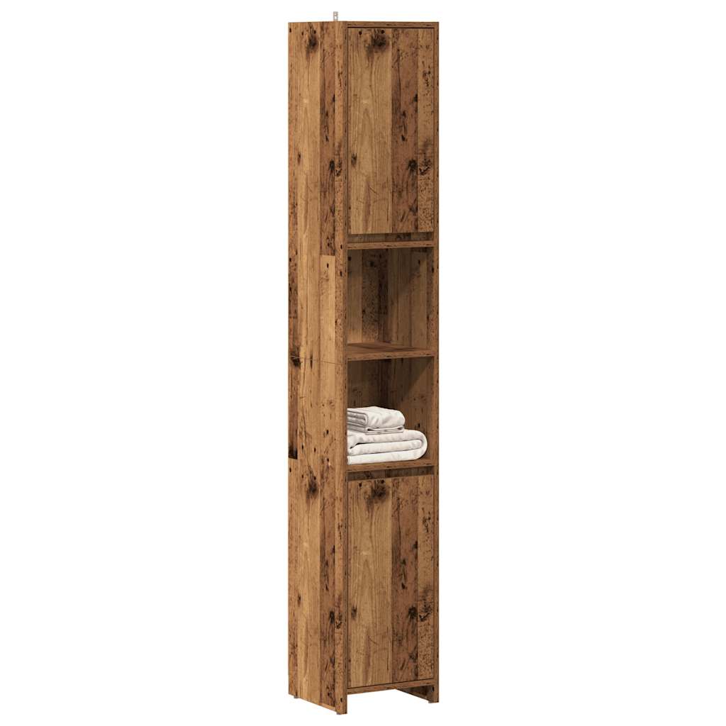 Mobile Da Bagno 30X30X183,5 Cm In Legno Tecnico Legno Antico