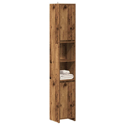 Mobile Da Bagno 30X30X183,5 Cm In Legno Tecnico Legno Antico