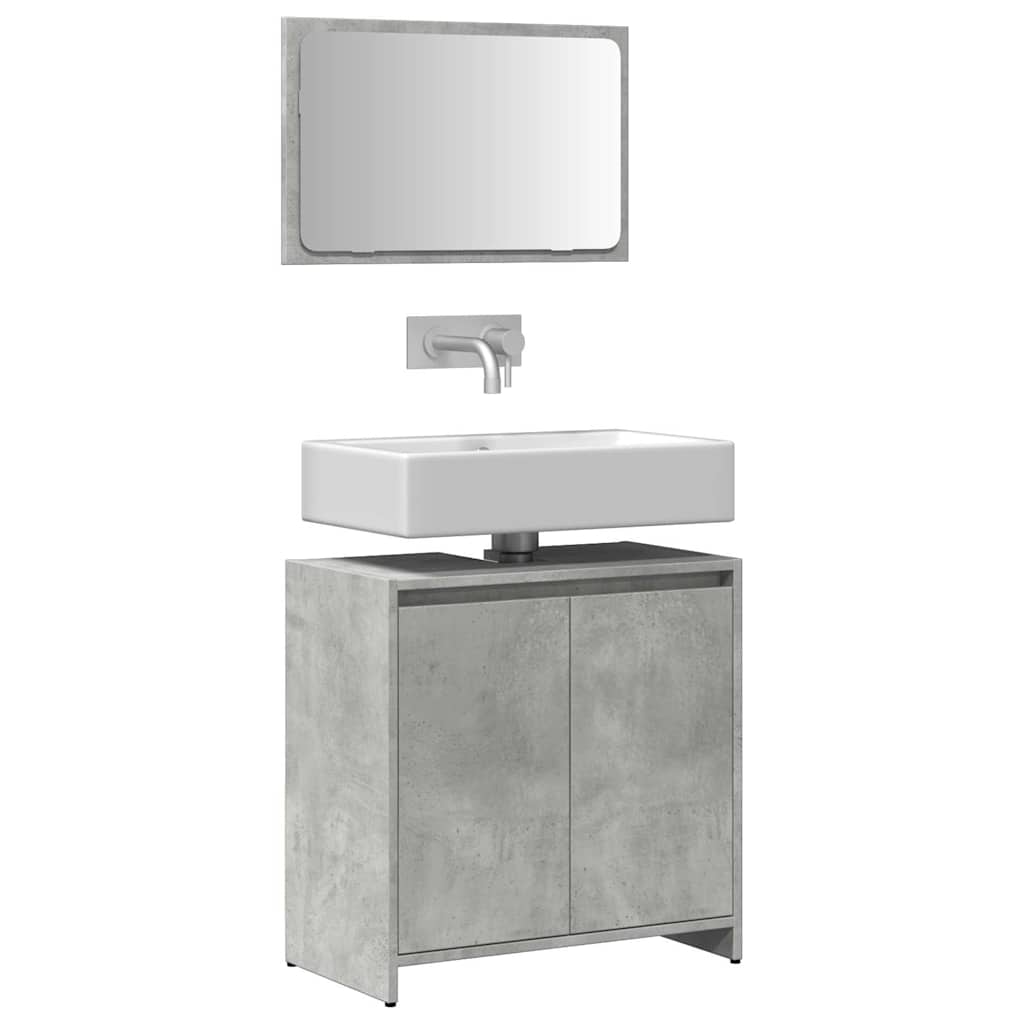 Set Mobili Da Bagno 2 Pz In Legno Multistrato