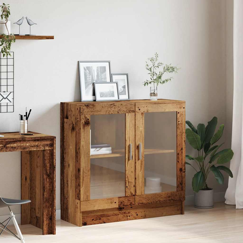 Libreria Legno Antico 82,5X30,5X80 Cm In Truciolato Rovere Artigianale