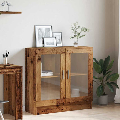 Libreria Legno Antico 82,5X30,5X80 Cm In Truciolato Rovere Artigianale