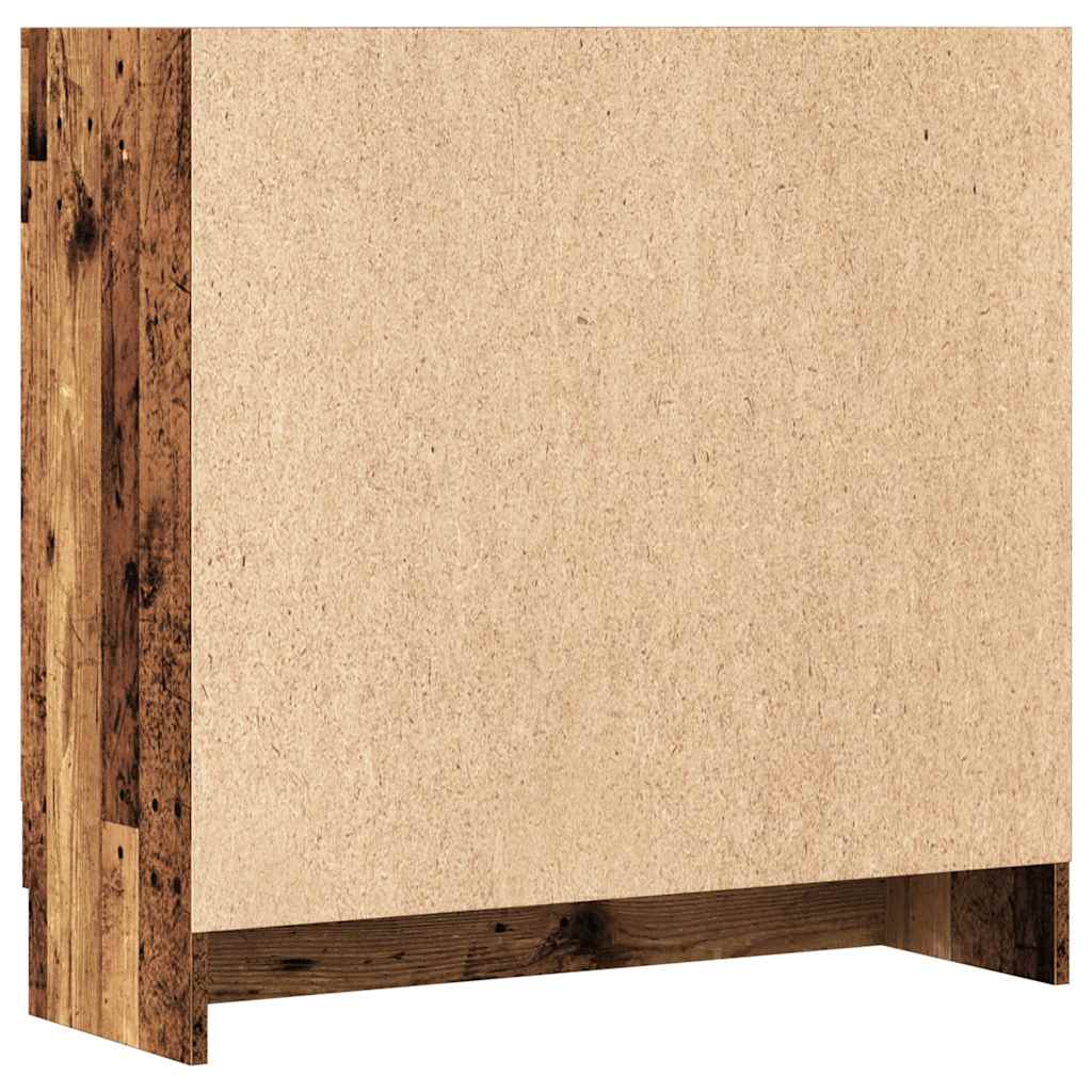 Libreria Legno Antico 82,5X30,5X80 Cm In Truciolato Rovere Artigianale