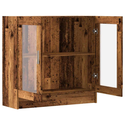 Libreria Legno Antico 82,5X30,5X80 Cm In Truciolato Rovere Artigianale