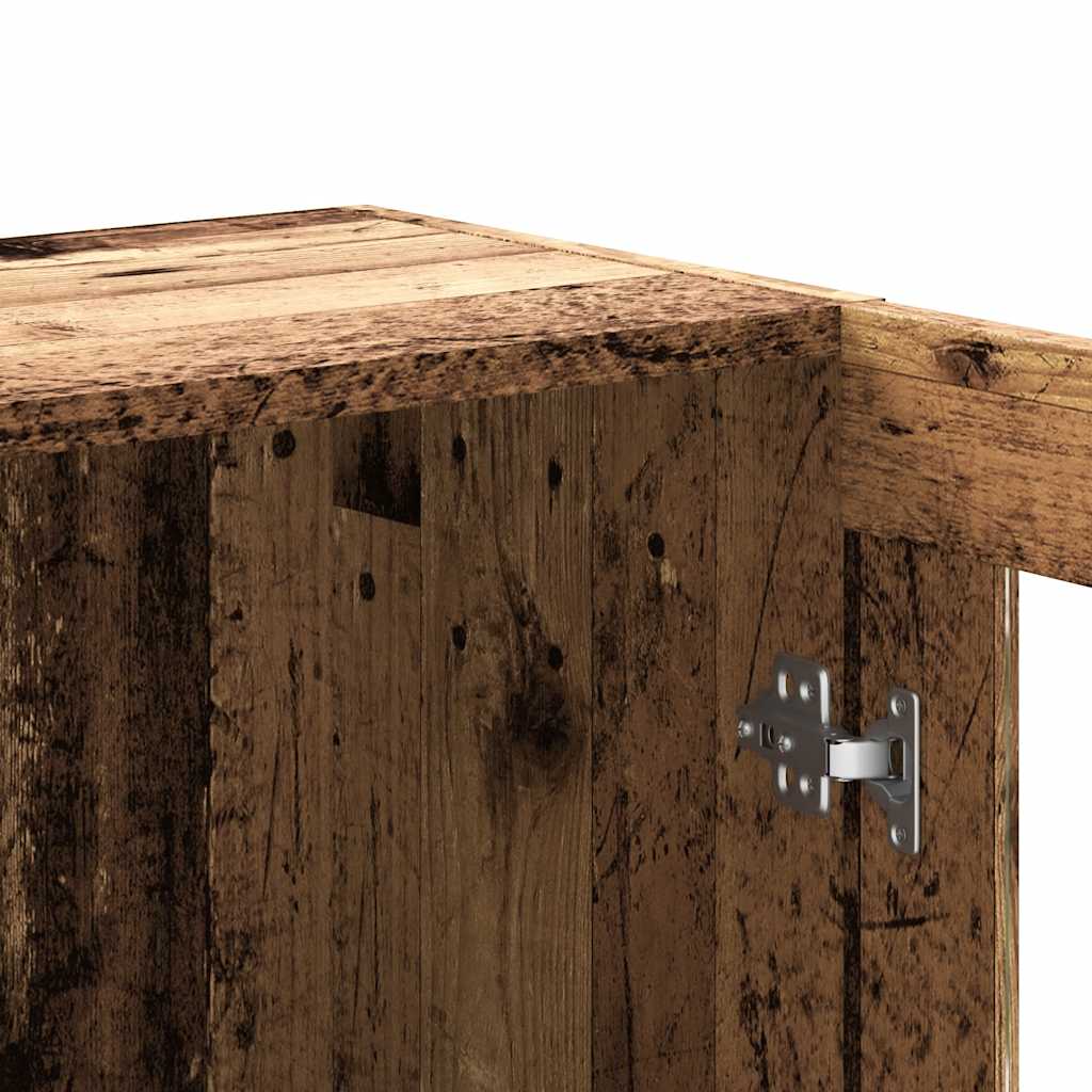 Libreria Legno Antico 82,5X30,5X80 Cm In Truciolato Rovere Artigianale