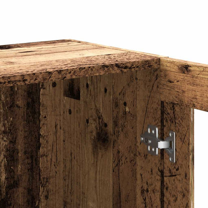 Libreria Legno Antico 82,5X30,5X80 Cm In Truciolato Rovere Artigianale