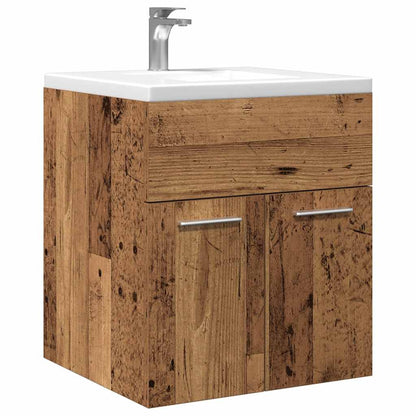 Mobile Lavabo Bagno 60X38,5X46 Cm In Truciolato Legno Antico
