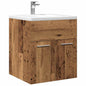 Mobile Lavabo Bagno 60X38,5X46 Cm In Truciolato Legno Antico