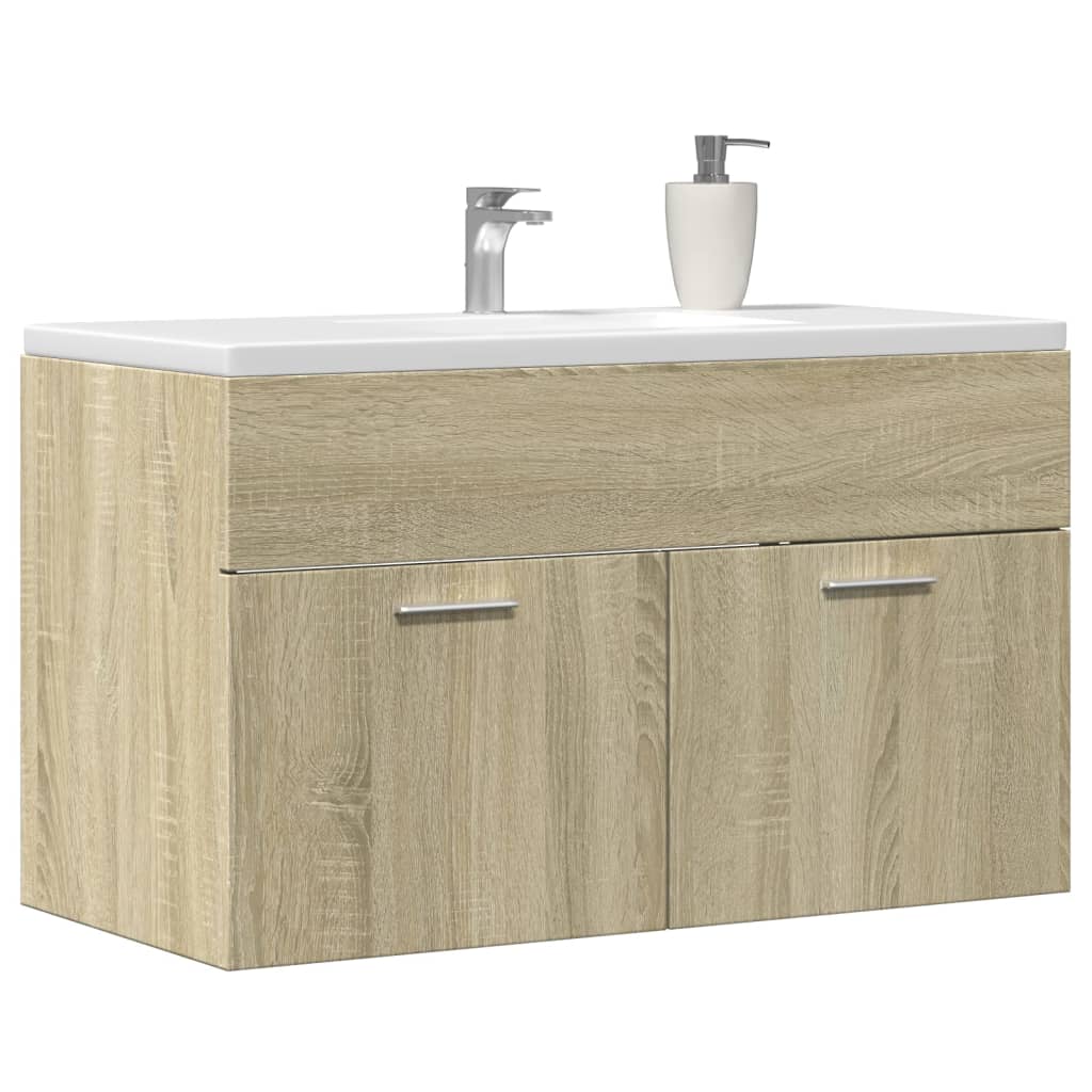 Mobile Sottolavabo 80X38,5X46Cm Legno Multistrato Rovere Sonoma