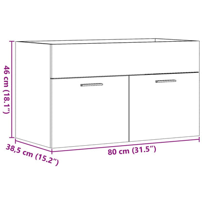 Mobile Sottolavabo 80X38,5X46Cm Legno Multistrato Rovere Sonoma
