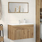 Mobile Lavabo Bagno 60X38,5X46 Cm Truciolato Rovere Artigianale