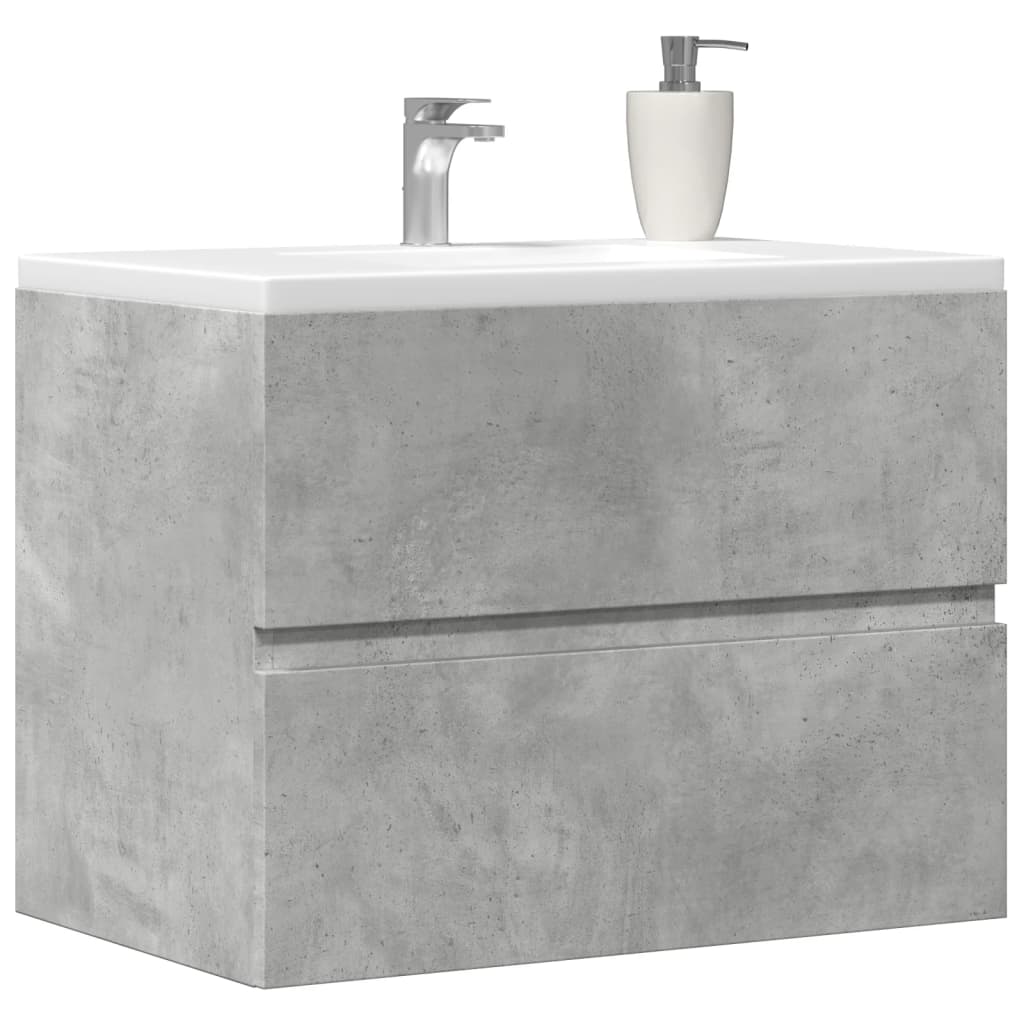 Mobile Lavabo 90X38,5X45 Cm In Legno Multistrato Grigio Cemento